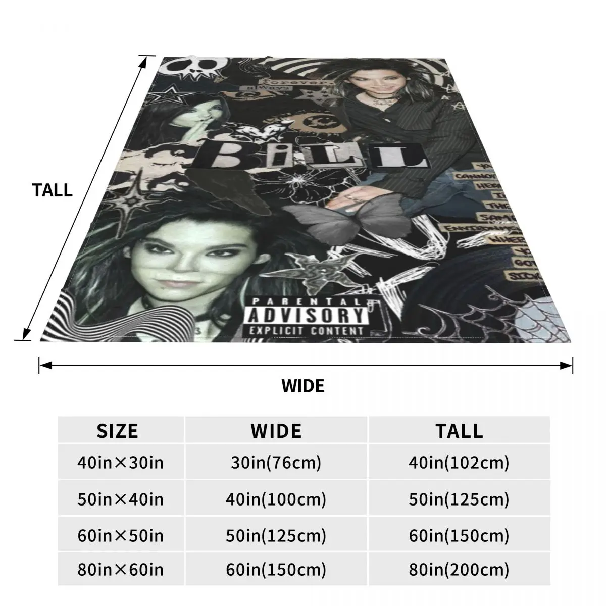 Плед музыкальный повязка Токио для отеля Фланелевое текстильное украшение