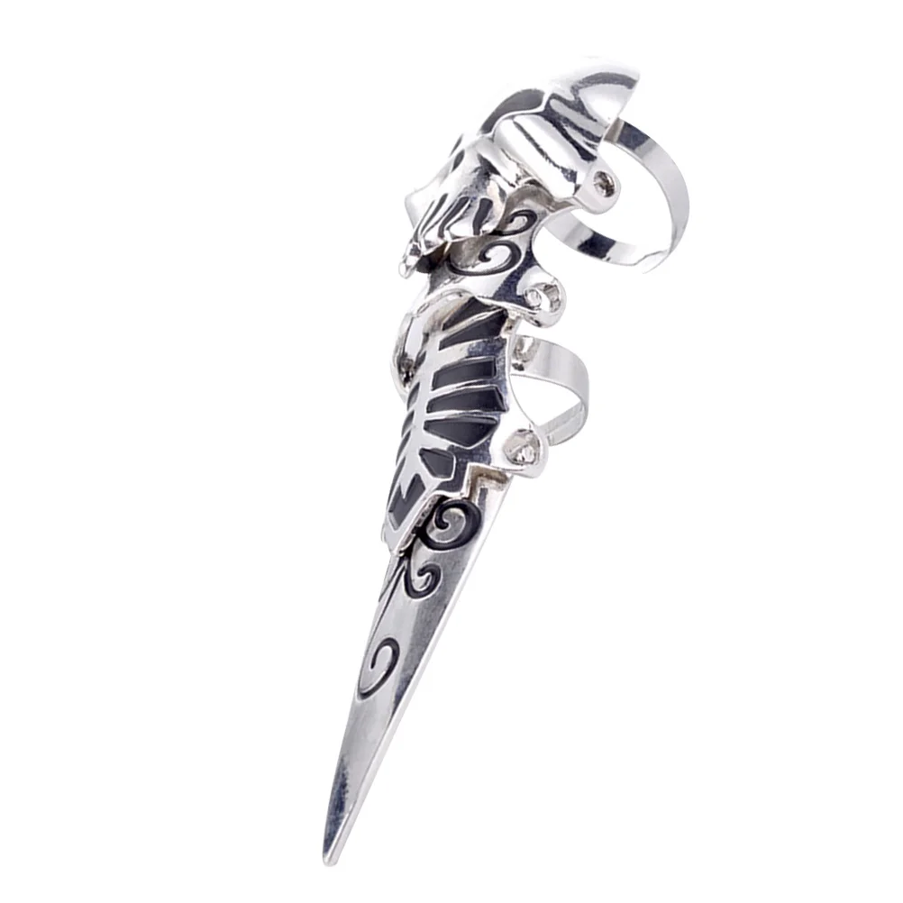 

Ring Finger Knuckle Joint Punk Rings Gothic Steel Stainless Full Armor Hop Fingernail Hip Costume Claw Claws Men Finhingedbone