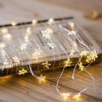 2m 20led copper wire star string fairy lights christmas garland tree decorations for home bedroom wedding outdoor curtain lights