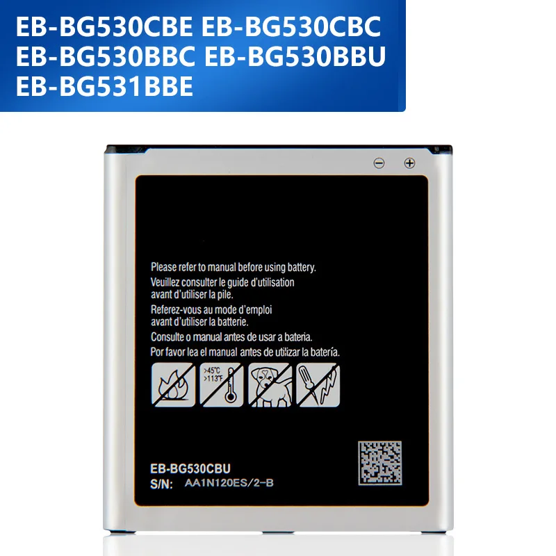 

Replacement Battery EB-BG530BBC/BBU For Samsung Galaxy Grand Prime J3 2016 J320F SM-J320FN G5308W G530 G530H G531 J5 2600mAh