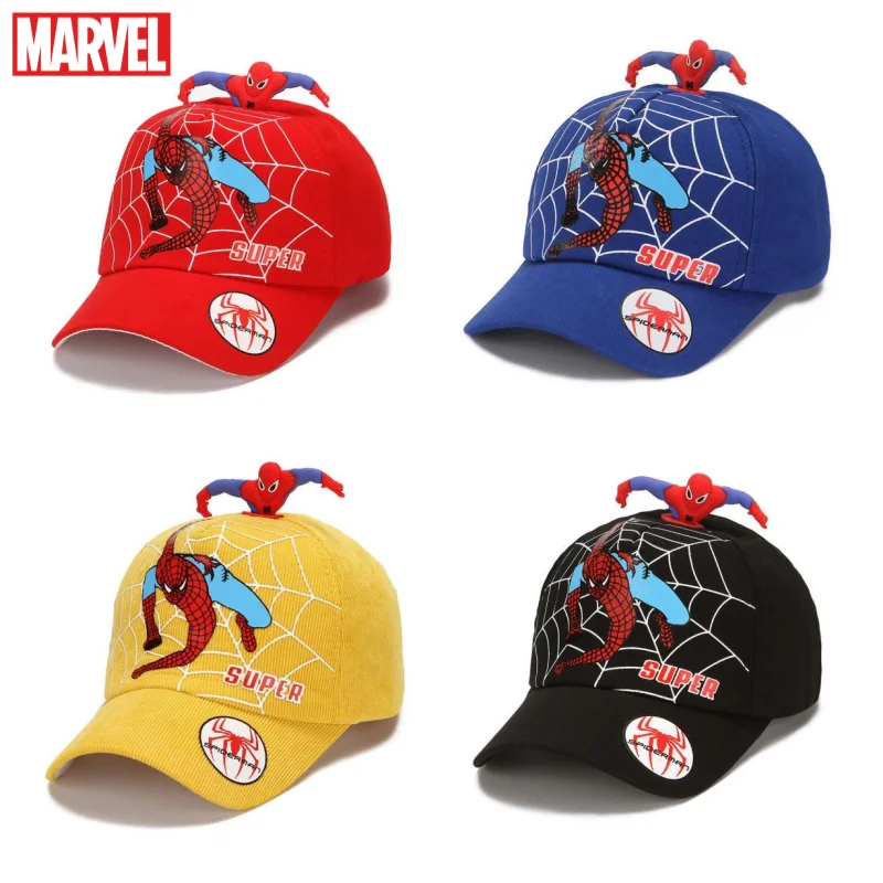 

Marvel Spiderman animation peripheral kawaii cute cartoon children's baseball cap peaked cap sun hat creative mesh cap wholesale