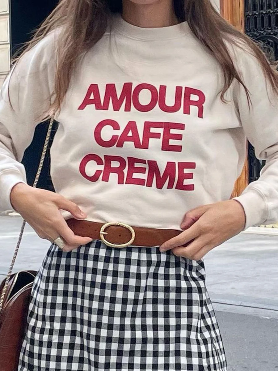 

Graphic Sweatshirts Woman Autumn Winter Long Sleeve O Neck Pullover Femme Casual Vintage Streetwear Hoodie Tops 2022 Clothing