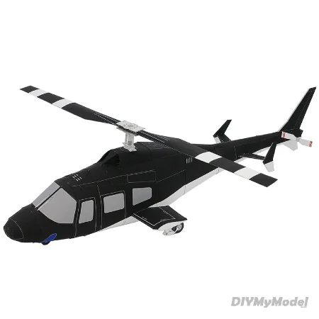 

Black Helicopter Aircraft Vehicle Folding Handmade 3D Paper Model DIY Papercraft Art Teens Adult Origami Craft Toys ZX-076