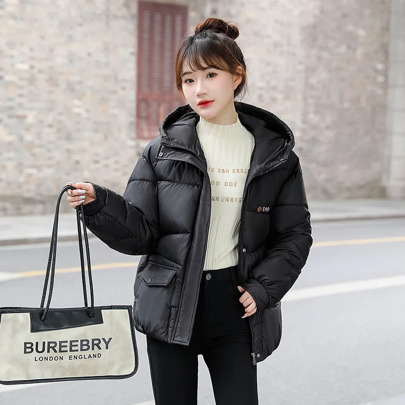 MEILLY DOLPHIN 2023 New Winter Puffer Jacket for Women Hooded Cotton Padded Solid Warm Oversized Casual Coat Women Parka Outwear