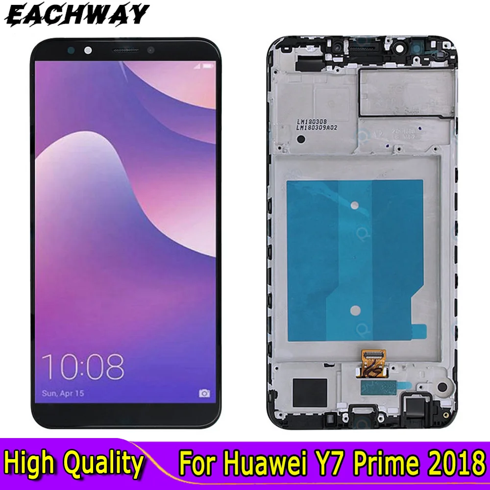 ЖК-дисплей 5,99 дюйма для Huawei Y7 Prime 2018, сенсорный экран, дигитайзер для Huawei Y7 Pro 2018, ЖК-дисплей с фонариком LX2, L21, LX3, L23, LX1, TL30, ЖК-дисплей
