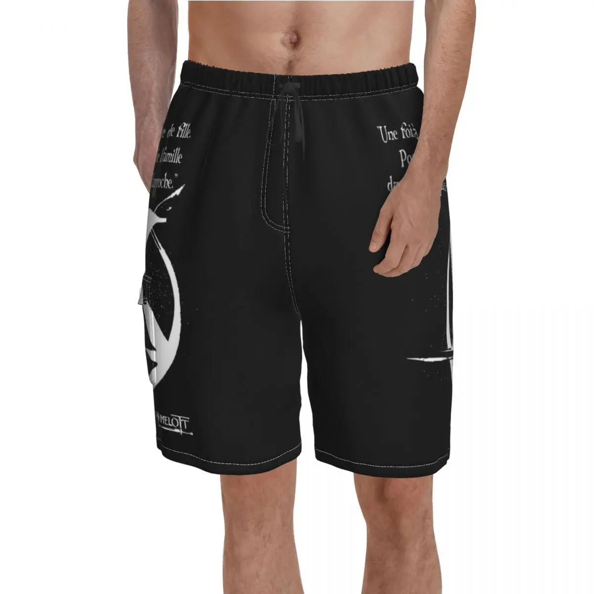 

Пляжные шорты Kaamelott с цитатами, пляжные шорты с кулиской для ТВ-шоу, Классические плавки с принтом, большие размеры 2XL