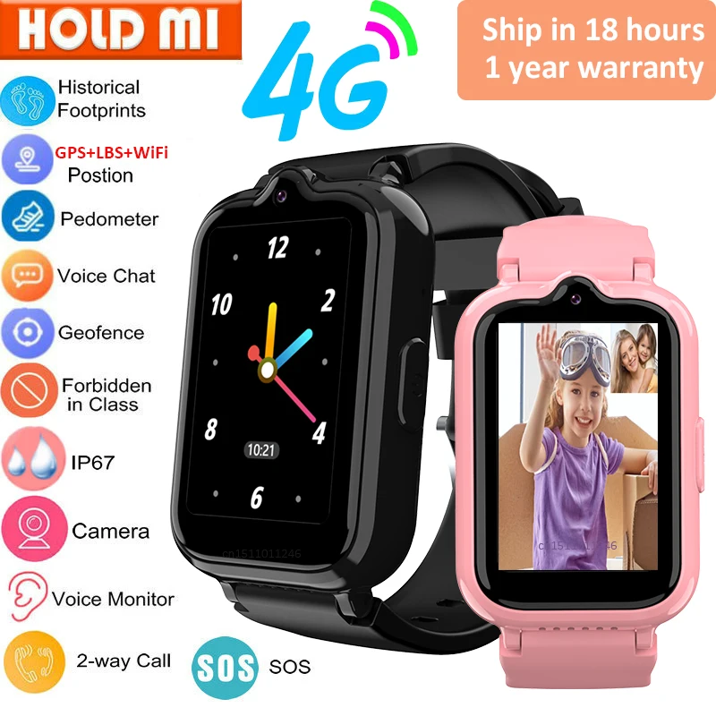 

New 4G Smart Watch Kids GPS Wifi Tracker Video Call Phone Watch Children Smartwatch Camera SOS Call Back Monitor for Andriod Ios