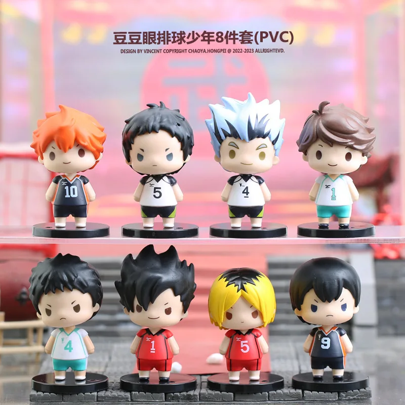 

Экшн-фигурки Haikyuu, игрушки Q version Kenma Kozume Shoyo Hinata Kotaru Bokuto Yu Nishinoya волейбольная модель, 8 шт./комплект, 2023