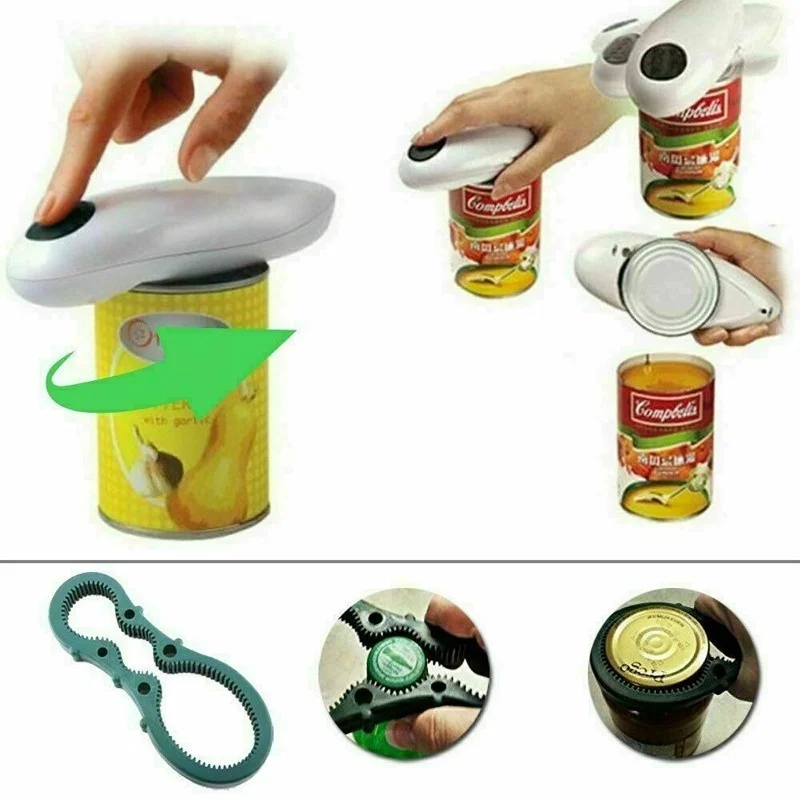 

Cooks Professional Electric Tin Can Opener Automatic One Touch Battery Operated