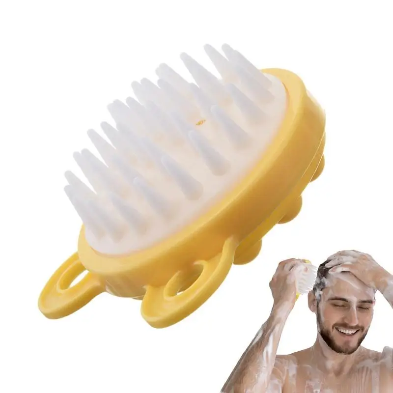 

Hair Scrubber Portable Washing Comb Shampoo Massager Brush Head Relaxation Silicone Bristles Scalp Massager Brush Supplies