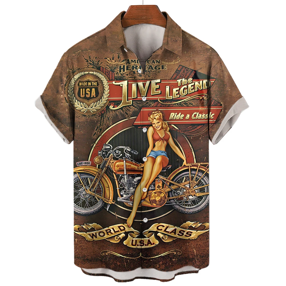

Men's Casual Shirts Summer Clothing Beauty Graphics Short Sleeve Tops Streetwear Oversized Apparel Hawaiian Shirts for Mens 2023