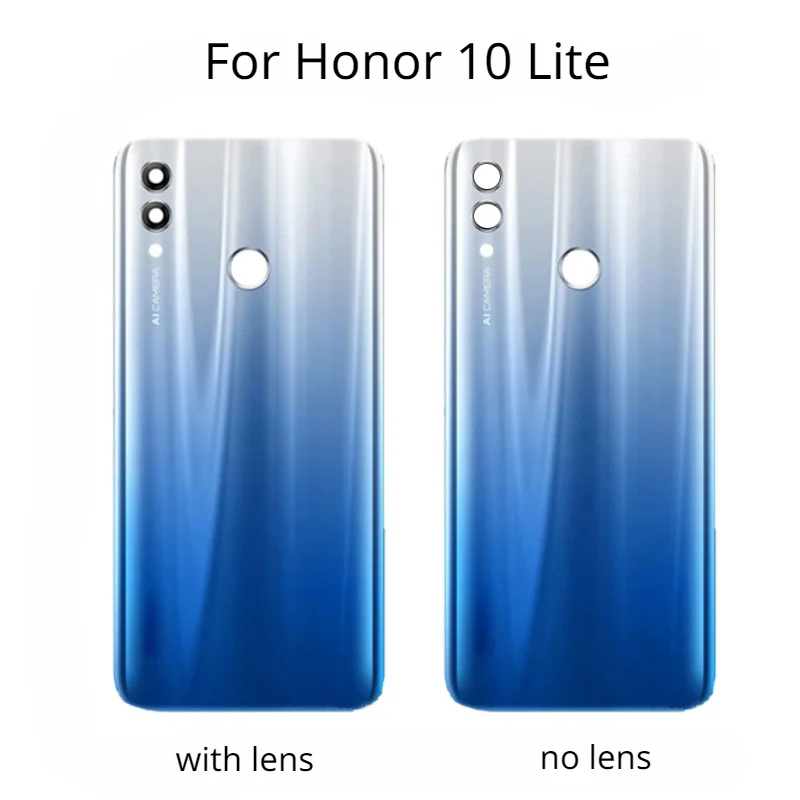 

New Back Cover For Huawei Honor 10 Lite HRY-LX1 LX2 L00a Battery Cover Door Rear Housing Case with Camera lens+logo
