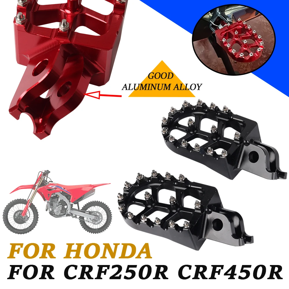 

Motorcycle Accessories Footrest Footpegs Foot Pegs Pedal Plate Foot Rests For Honda CRF250R CRF450R CRF 250 450 R CRF 250R 2016