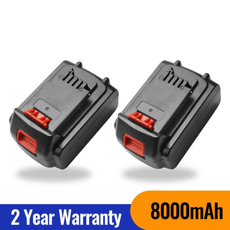 

Brand New 18V/20V 8.0AH Li-ion Rechargeable Battery for BLACK&DECKER LB20 LBX20 LBXR20 Power Tool Replacement Battery