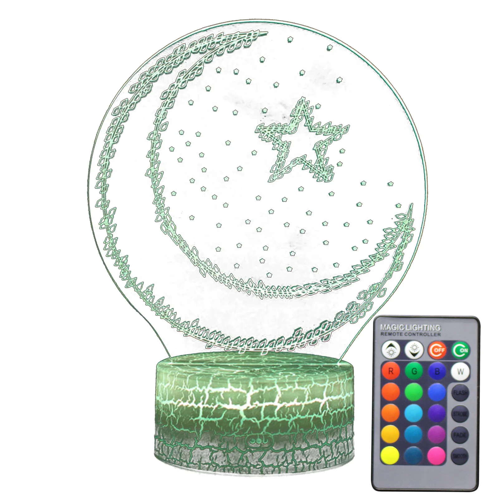 

Прикроватная лампа с сенсорным управлением, меняющая цвет, комнатный декор для девочек-подростков, ночник светодиодный форме Луны, на батар...