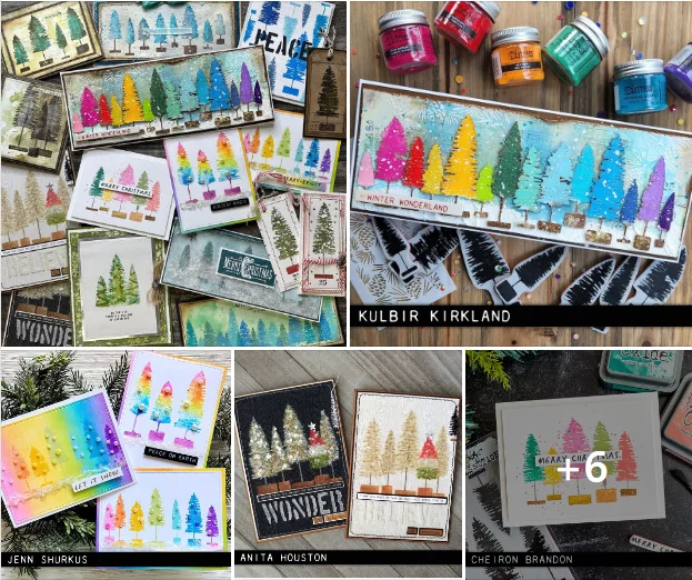 

Exquisite Christmas Trees Big and Small metal cutting die and Stamps card making template manual DIY New in 2022