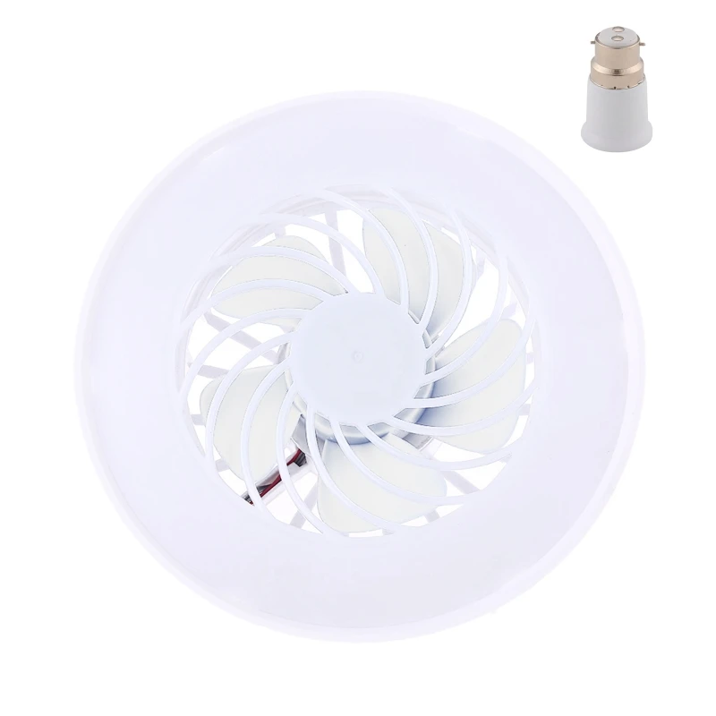 

2-in-1 Fan Lamp E27 LED Light 10W Ceiling Fan 3-mode Adjustable AC 85V-265V with B22 to E27 Adapter for Office Home