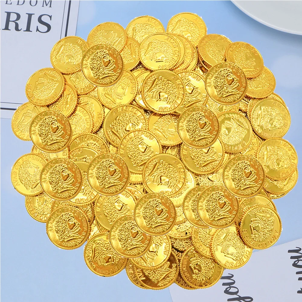 

Пластиковые золотые монеты пираты 500 шт