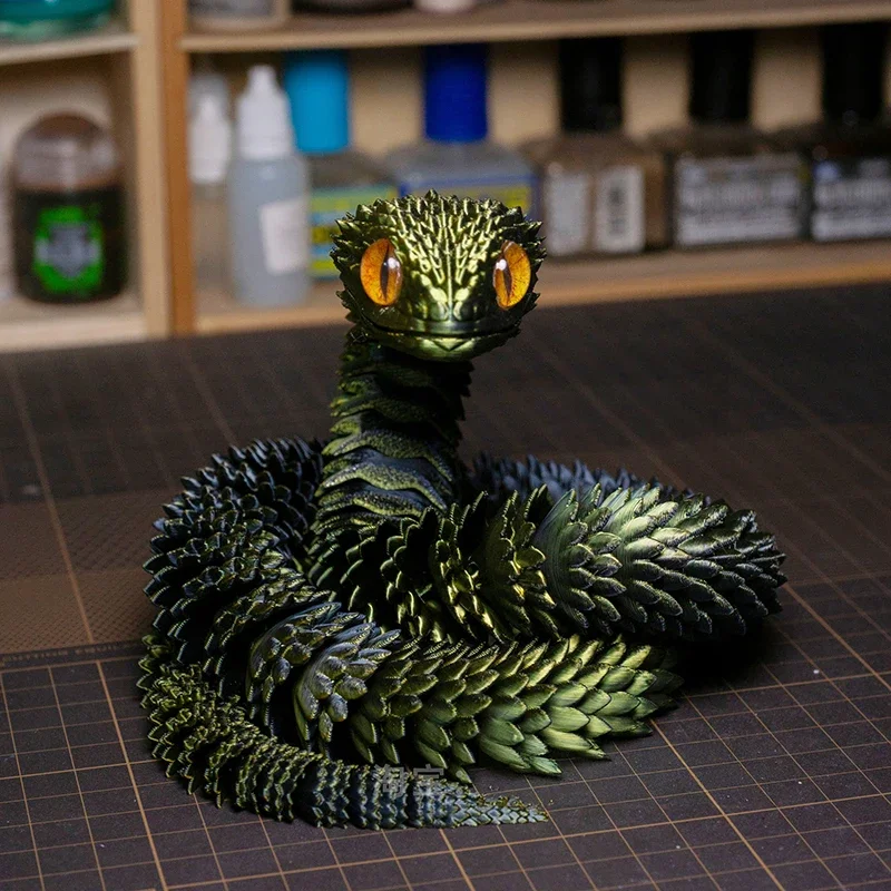 

3D печатная вращающаяся змея из пластика