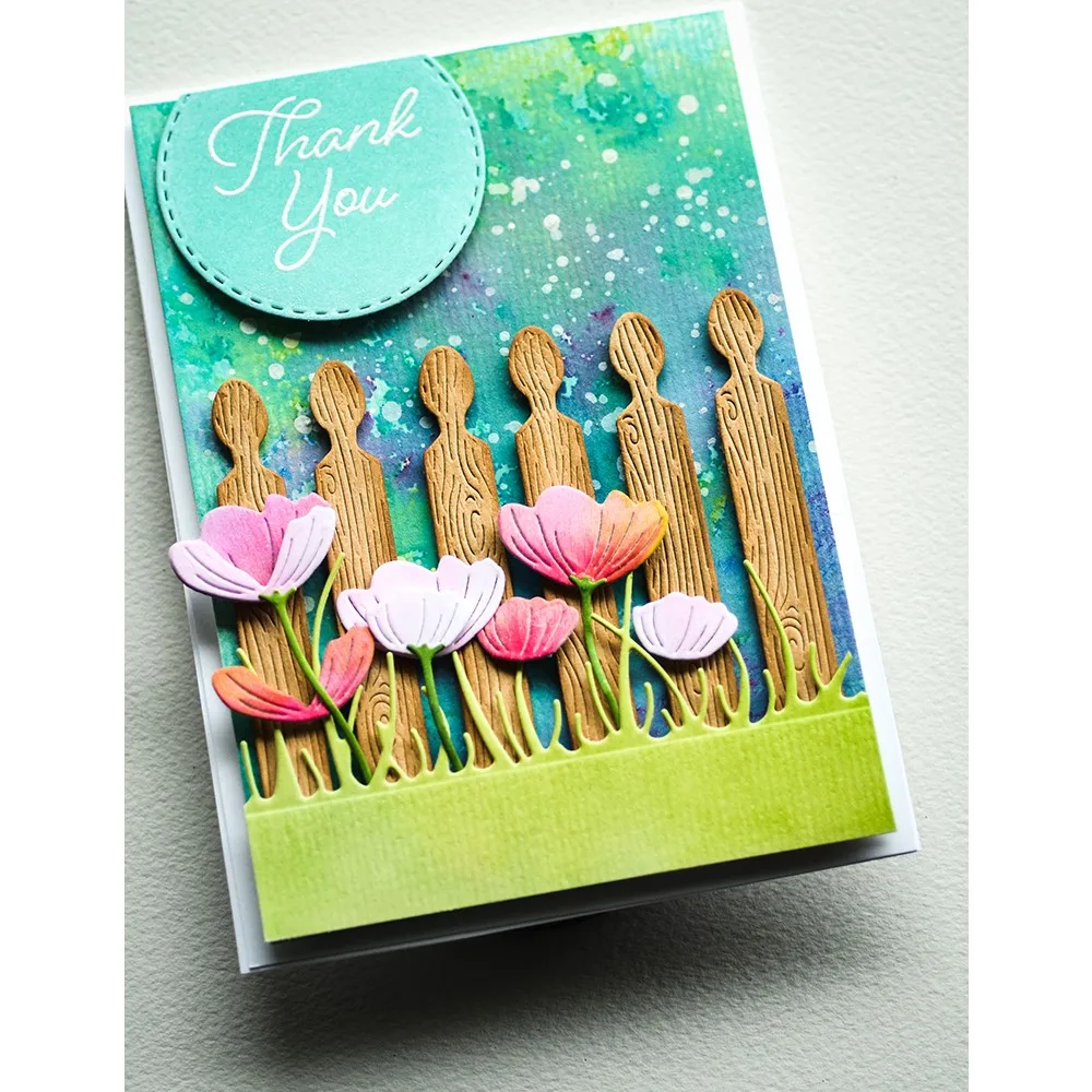 

April 2023 New Arrival Garden Wood Grain Fence Metal Cutting Dies for Photo Scrapbooking Making Card Embossing Decoration