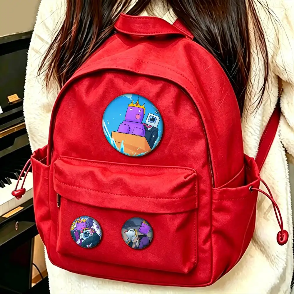 Фото Игровые значки-пины Game Egg Tax Duo Wemmbu Eggchan из эмали, 25 мм, 32 мм, 44 мм, 58 мм, для рюкзаков, головных уборов, декора, игрушки, подарки №2