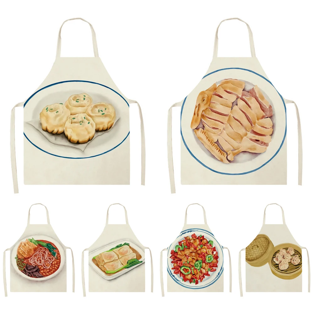 

Фартук женский из хлопка и льна с надписью, 68x55 см