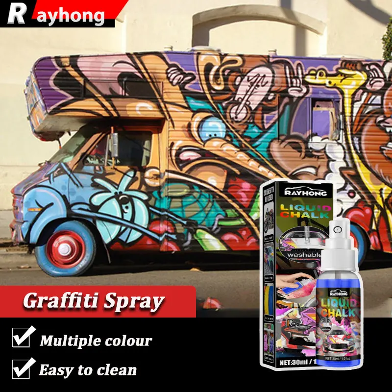 

Washable Car Window Paint 30ml Chalk Spray Paint For Cars Window Paint Markers For Car Decoration Auto Glass Posters Business
