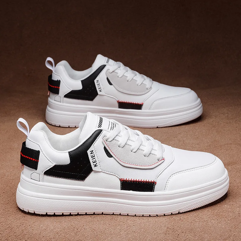 New Fashion Sports White Shoes Non Slip Lace Up Casual Shoes Travel Mountaineering Men's Sports Shoes Low Top Men's Board Shoes