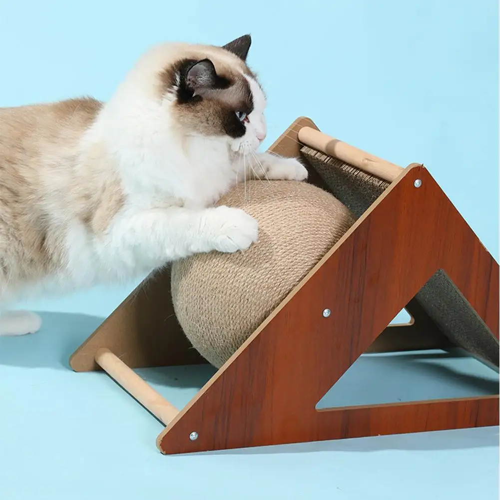 

Triangle Cat Scratch Board Sisal Scratch Ball Wear-resistant Scratch-resistant Grinding Paws Toys Cats Accessories