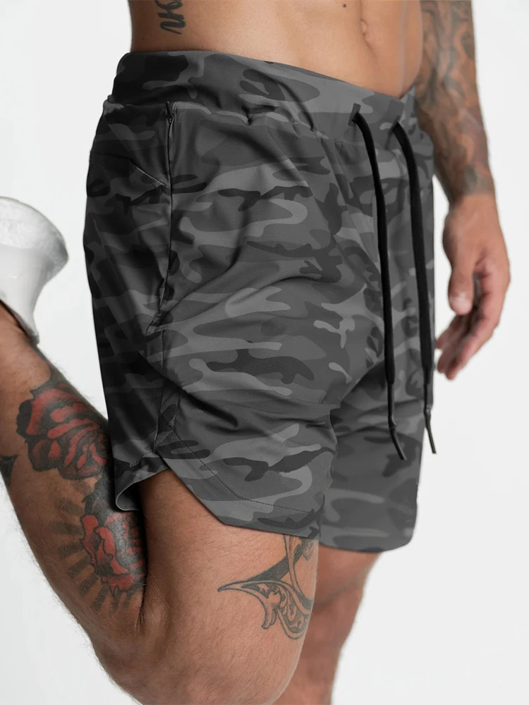 

2022 Summer Multi Pockets Sportswear Shorts Men New Fashion Solid Color Mid Waist Shorts Mens Casual Drawstring Trousers New