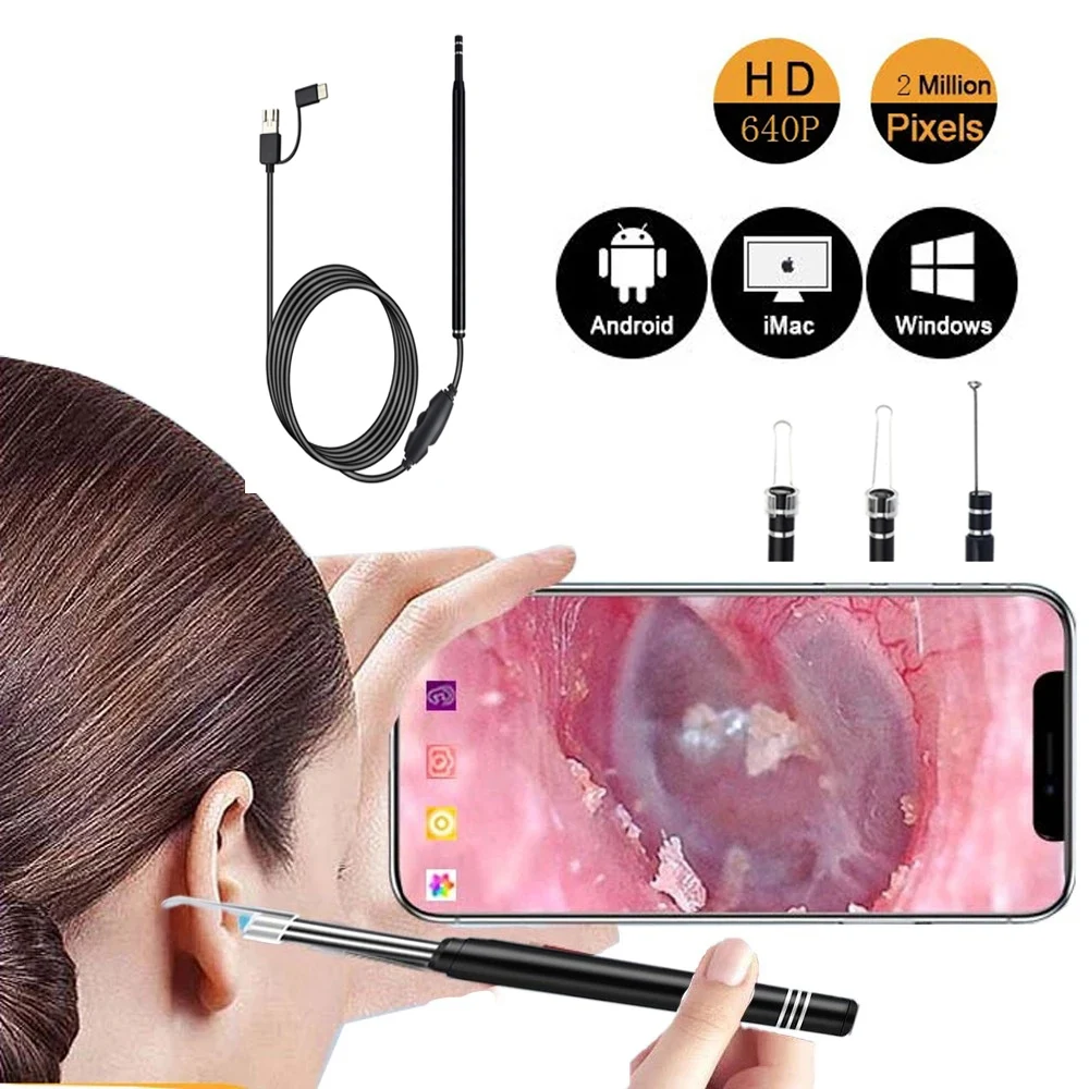 

Smart Visual Ear Cleaner Ear Stick Endoscope Earpick Camera Otoscope Ear Cleaner Ear Wax Remover Ear Picker Earwax Removal Tool
