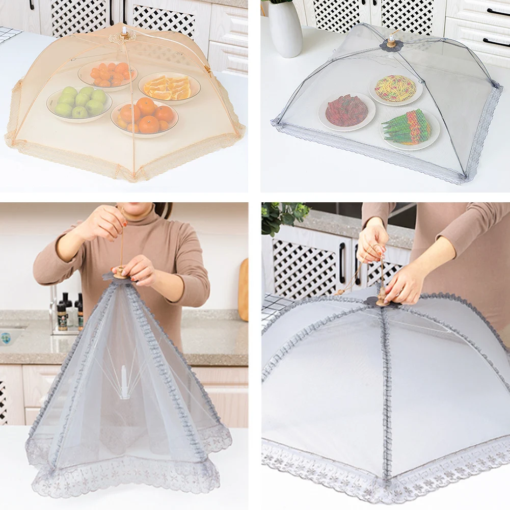 

Folding Food Mesh Cover Tent Home Dining Table Kitchen Counter Meal Vegetable Fruit Umbrella Breathable Insect-proof Food Cover