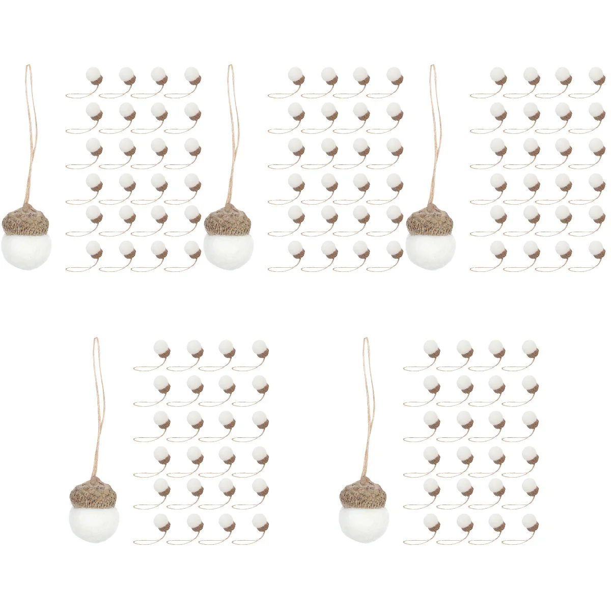 

150 pcs Wool Acorn Pendants Xmas Tree Fireplace Wall Adornments Home Decorations