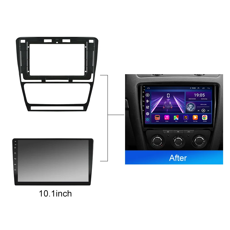 KENVOX Автомобильная рамка для Android-радио для Skoda Octavia 2 A5 2008 2013 9-дюймовый 2DIN Fascia Стерео панель Жгут проводов Canbus Box Шнур (art.: 3920ca5bb0a5a) - 3920ca5bb0a5a