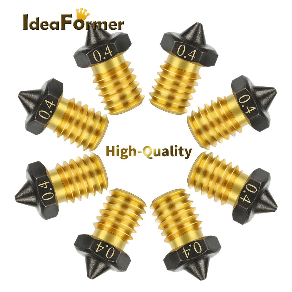 

1pcs CHT Nozzle 0.4mm E3D V6 Brass PTFE Nozzles High Flow Extruder Print Head For 1.75mm Filament Hotend 3D Printer Accessories