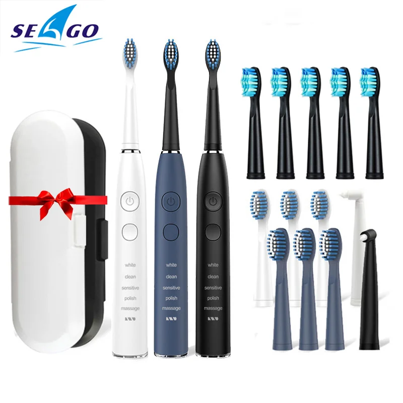 

Seago Sonic Electric Toothbrush SG-575 IPX7 Waterproof Timer Adult USB Charging Teeth Brush Scaler 180 Days Long Battery Life