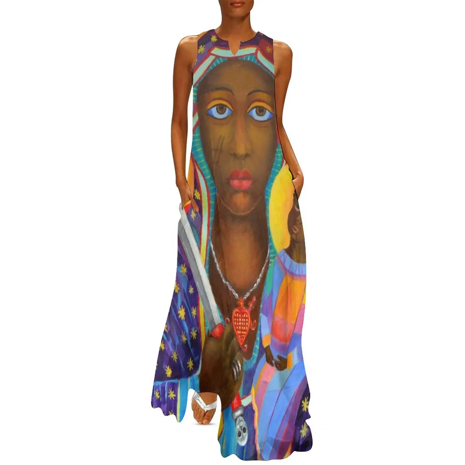Erzulie Dantor Haitian voodoo art Vodoo art. Картина Эрли Дanto. Длинное платье Danthor или Ezili с