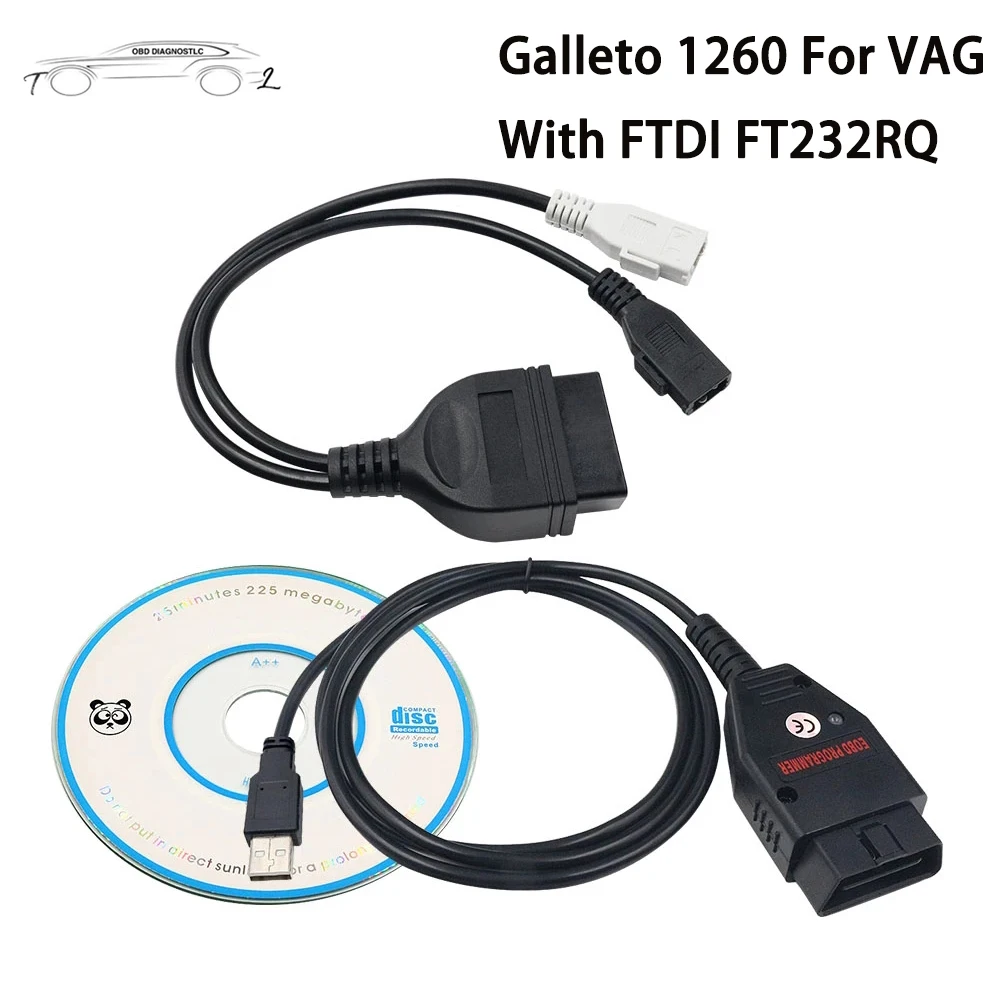 

Высококачественный кабель Galletto 1260 FTDI FT232RQ RL OBD2, инструмент для настройки чипа ECU, автомобильный EOBD ecu Flasher, Диагностический кабель для чтения ...