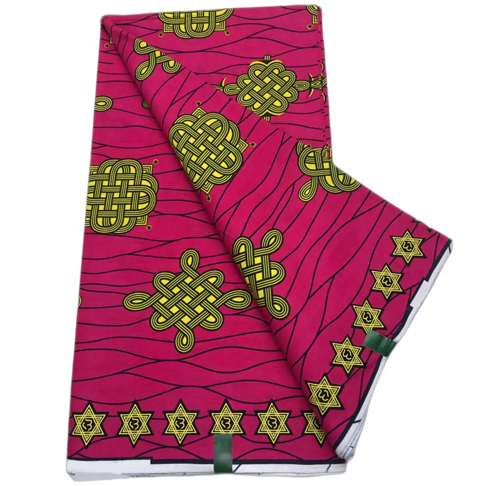 

High Quality African Ankara Real 100% Cotton Wax Prints Fabric Guaranteed Veritable Batik Nigeria Style Tissu Pagne For Dress