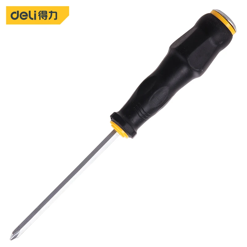 

Deli 1 Pcs SLOTTED/Phillips Piercing Screwdriver Cr-V High Precision Repair Hand Tool for Electrician Household Screw Driver