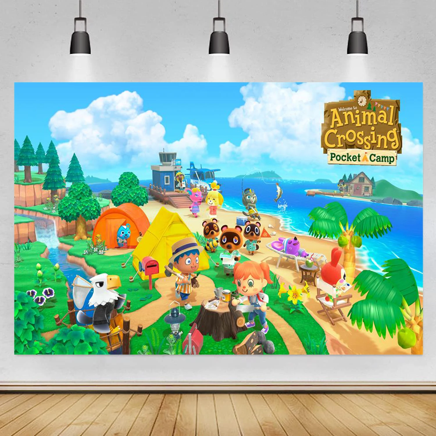 

Animal Cross Backdrop Newborn Baby Shower Birthday Party Cartoon Toy Photography Background Photo Studio Prop Vinyl Banner