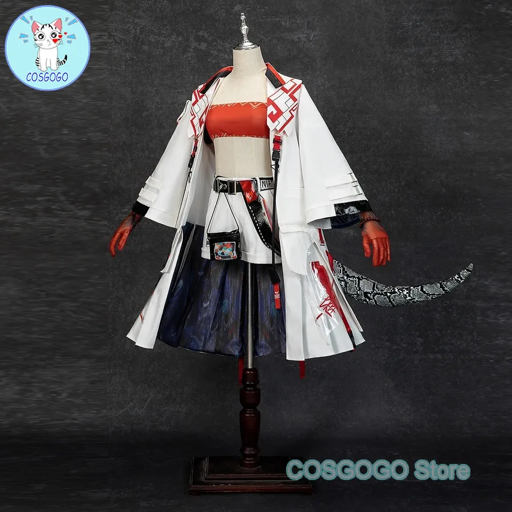 Костюм для косплея COSGOGO arknight Nian костюм униформа из аниме карнавальный хвоста