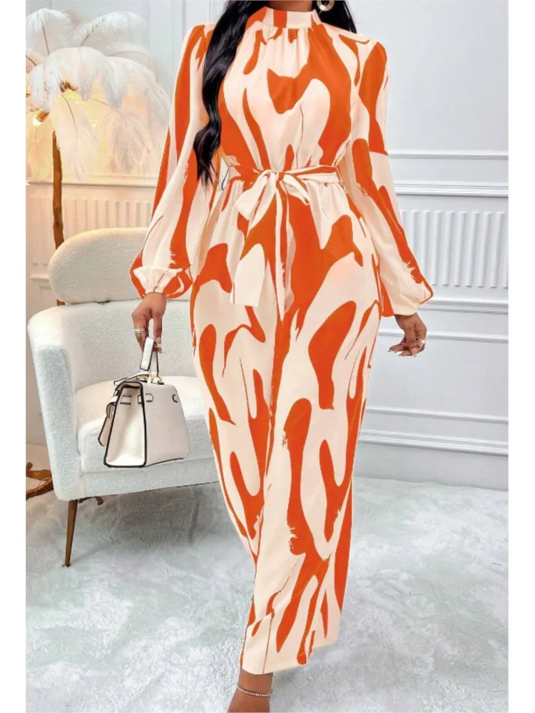 Осенний женский новый модный комбинезон с длинными рукавами и принтом летучая