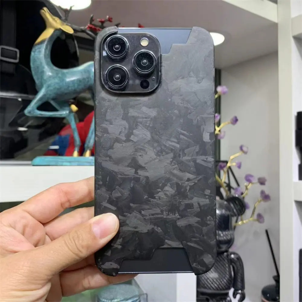 

Кованый чехол из настоящего углеродного волокна для iPhone 14 Pro Max, матовый и глянцевый чехол с ЭКГ неправильной формы, кованая задняя крышка для iPhone 14plus