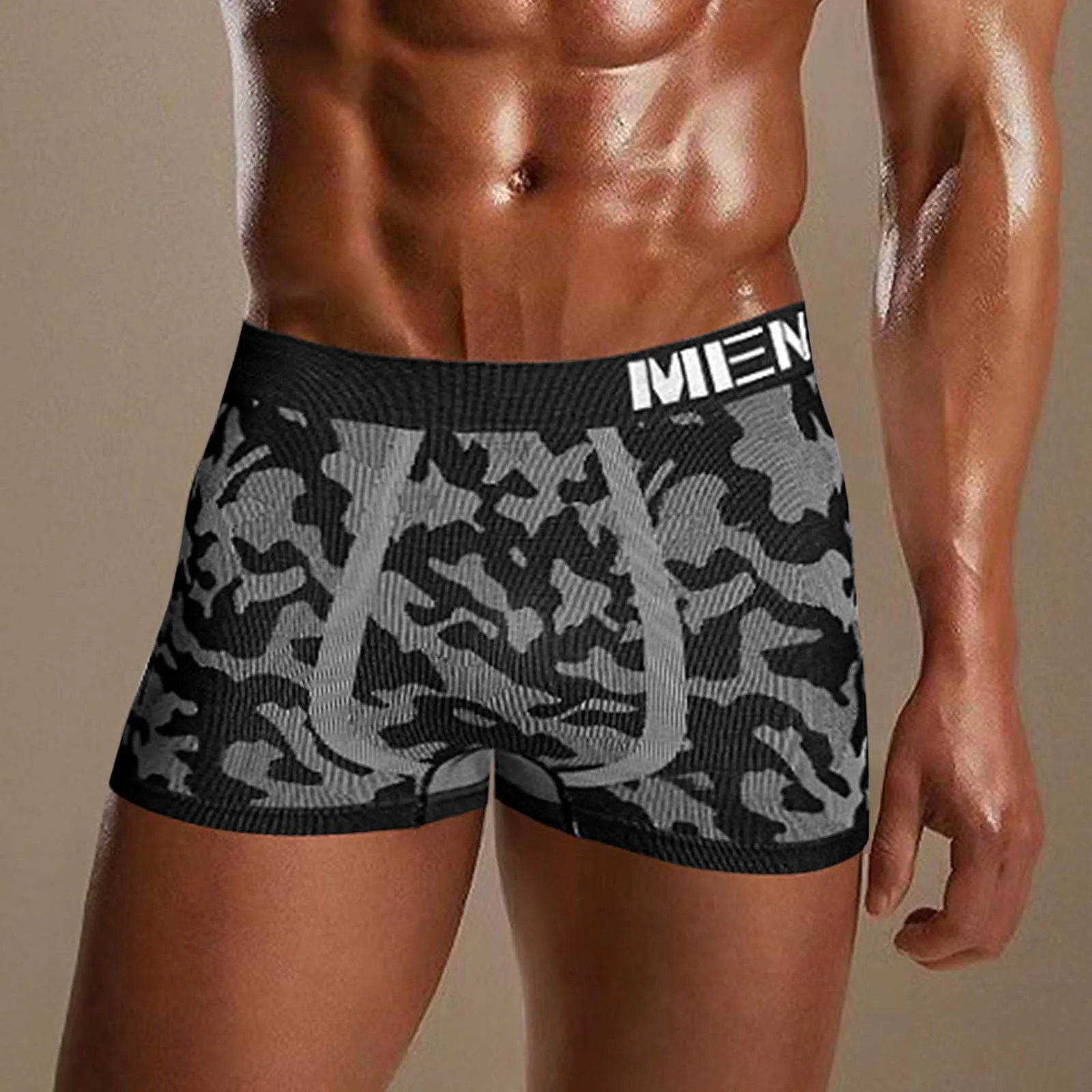 

Mens Underwear Men Camouflage Printed Breathable Mid Waist Sexy Stretch Mens Underwear Mens Underwear Sports