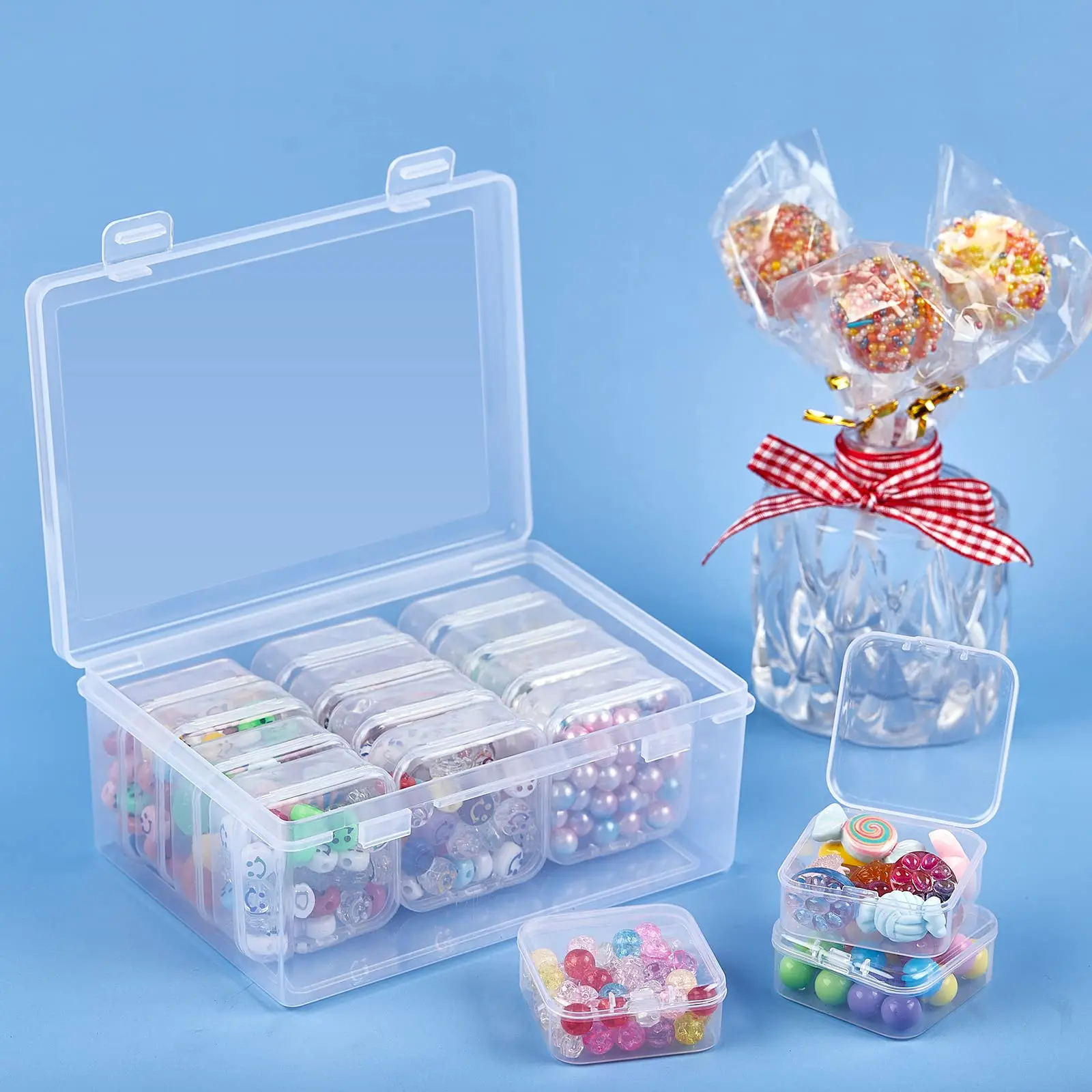 

14 Коробка для бутылочек прозрачный контейнер, аксессуары для алмазной живописи, коробка для хранения бусин с алмазной вышивкой, органайзер, инструмент