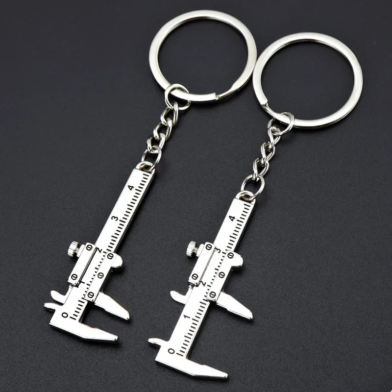 Мини-штангенциркуль карманный брелок для ключей украшения маленький 3D подвижный