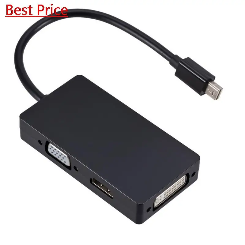 

DHL 50Pcs 3 IN 1 Mini Display Port Converter Mini Displayport to VGA/DVI Adapter For Apple Mac Macbook Air Thunderbolt DP HDMI