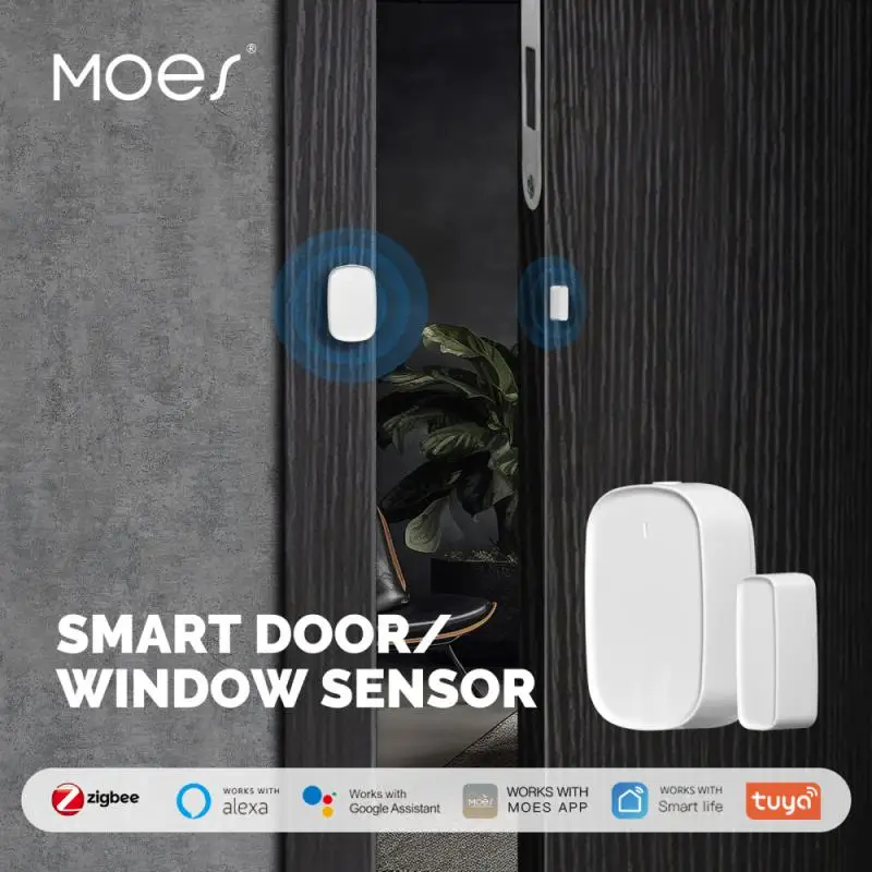 

Tuya Smart Life ZigBee Window Door Gate Sensor App Control Gateway Hub Home Security Alarm System Work with Alexa Assistant
