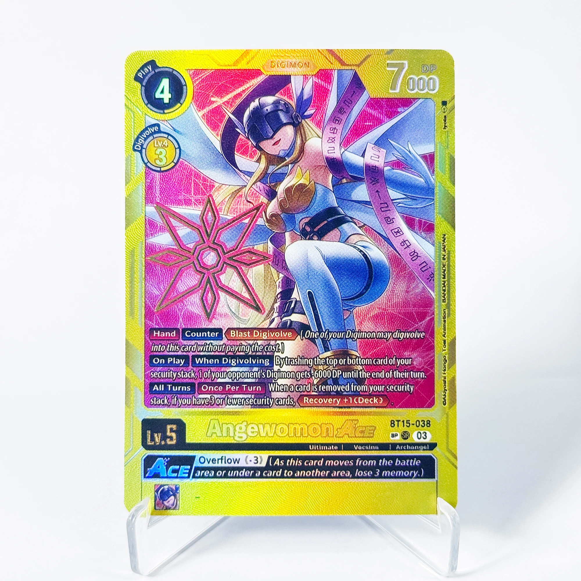 Фото Коллекционные фольгированные прокси-карты Digimon Card Game (BT-15) Exceed Apocalypse Angewomon WereGarurumon Zudomon MetalGreymon Ace №2